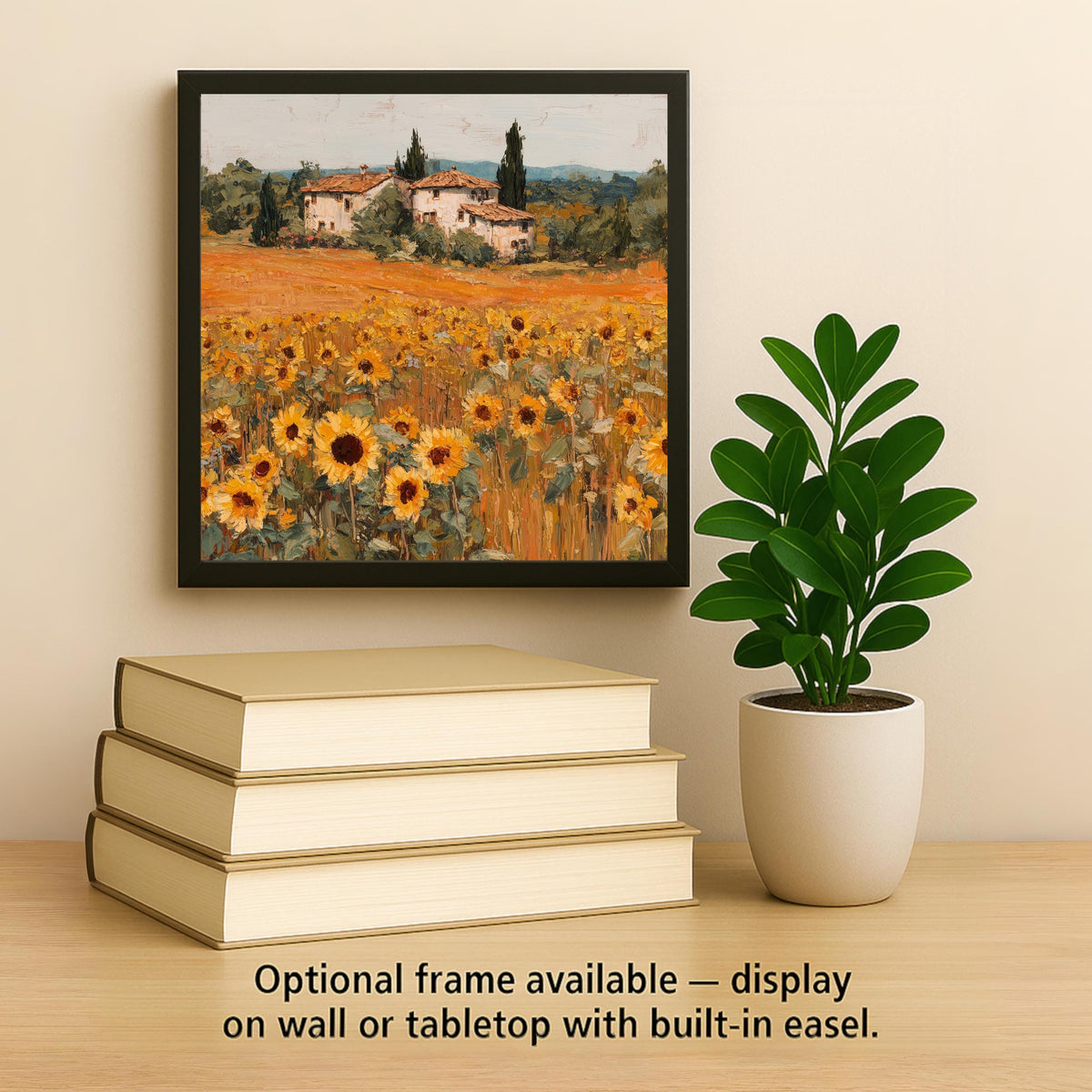 Sunflower Ceramic Tile Art: Tuscan Farmhouse Decor, Rustic Kitchen Wall Art