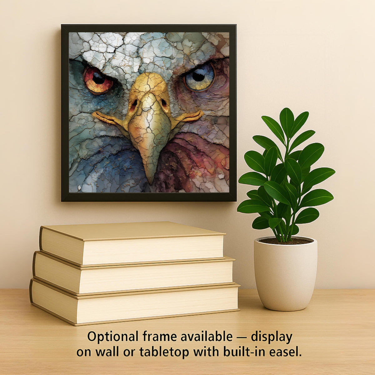 Eagle Wall Art Ceramic Tile Patriotic American Decor Wildlife Wall Decor Bald Eagle Gift Veteran Hunter Gift Accent Tile