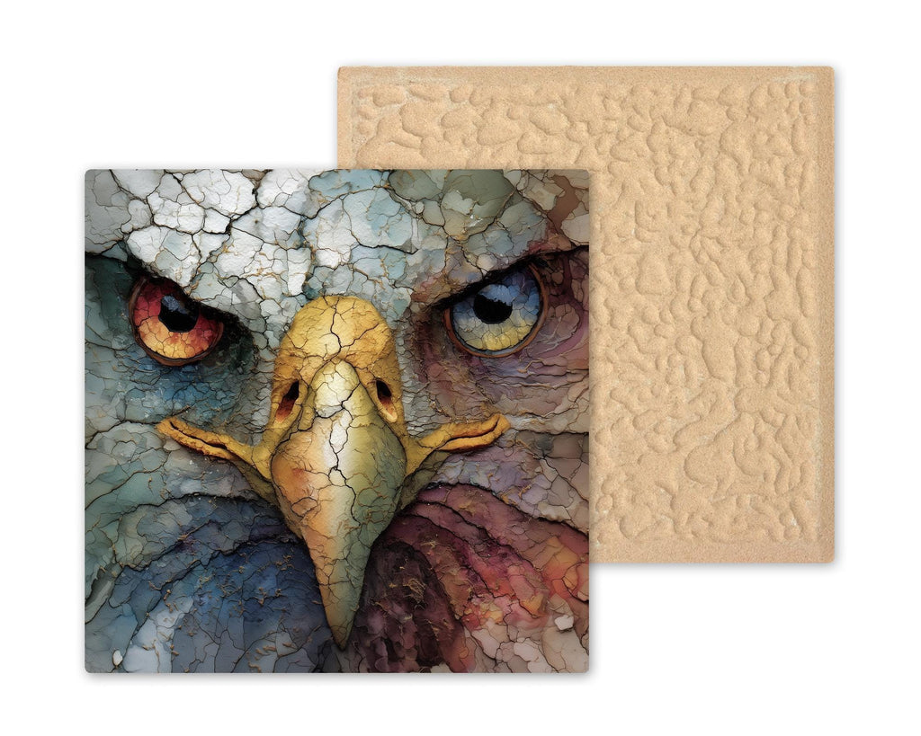 Eagle Wall Art Ceramic Tile Patriotic American Decor Wildlife Wall Decor Bald Eagle Gift Veteran Hunter Gift Accent Tile