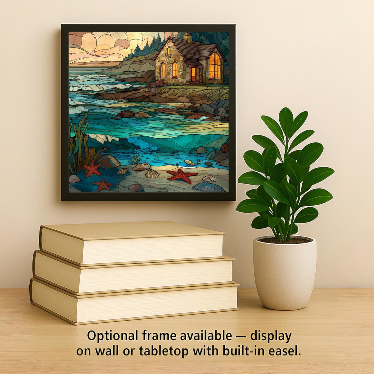 Coastal Cottage Wall Art Ceramic Tile Beach Ocean Decor Seaside Wall Decor Beach House Summer Coastal Gift Accent Tile