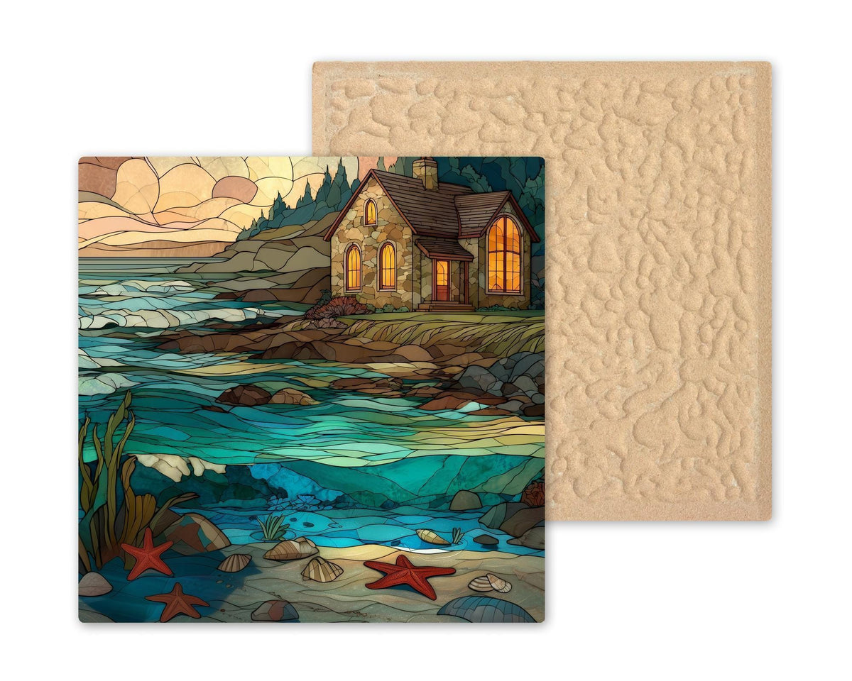 Coastal Cottage Wall Art Ceramic Tile Beach Ocean Decor Seaside Wall Decor Beach House Summer Coastal Gift Accent Tile