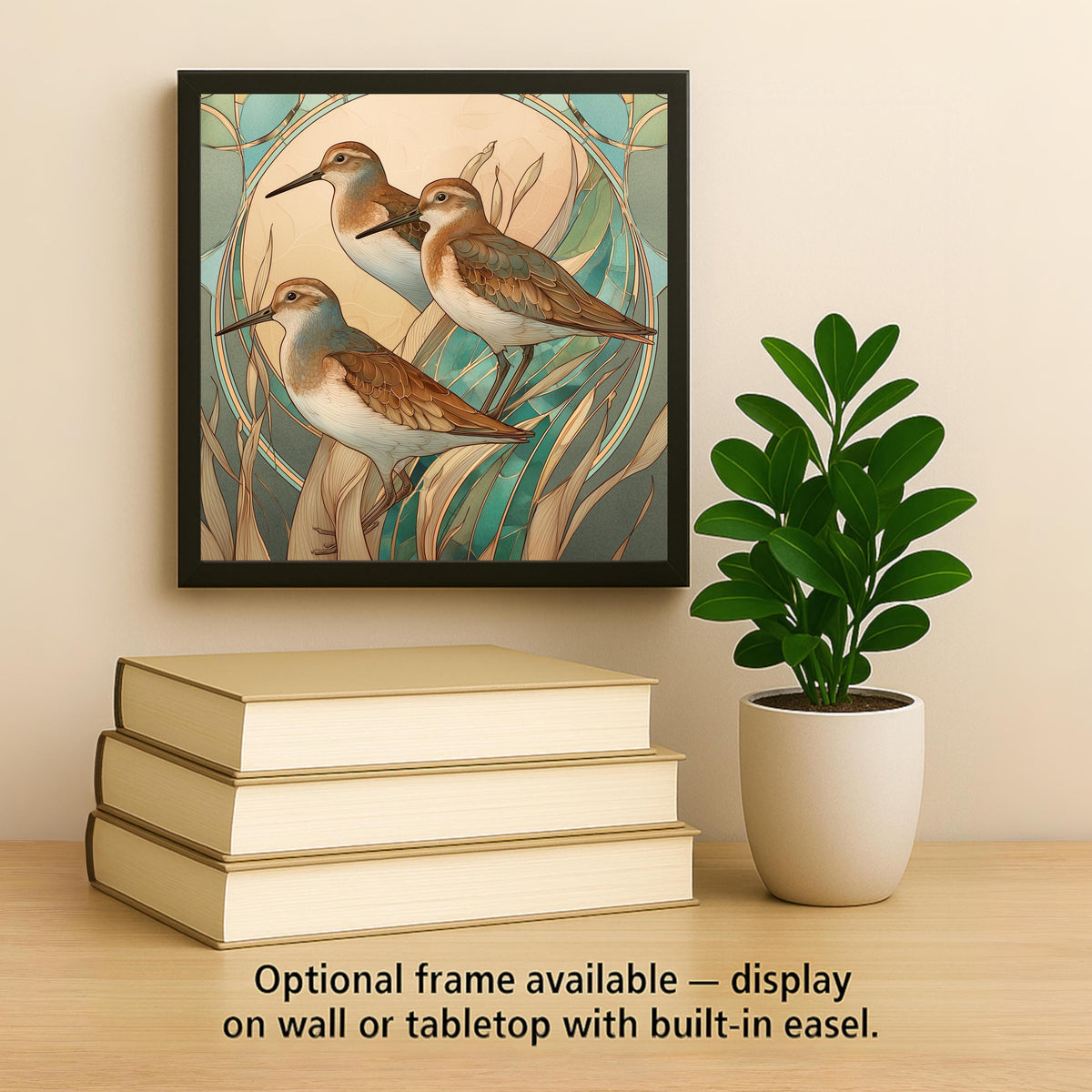 Sandpiper Wall Art Ceramic Tile Shore Bird Decor Coastal Wildlife Gift Beach Lover Art Tile