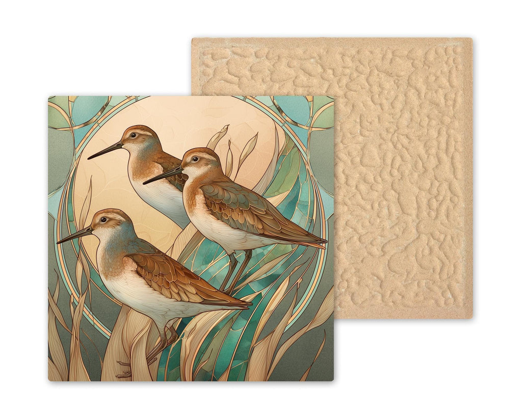 Sandpiper Wall Art Ceramic Tile Shore Bird Decor Coastal Wildlife Gift Beach Lover Art Tile