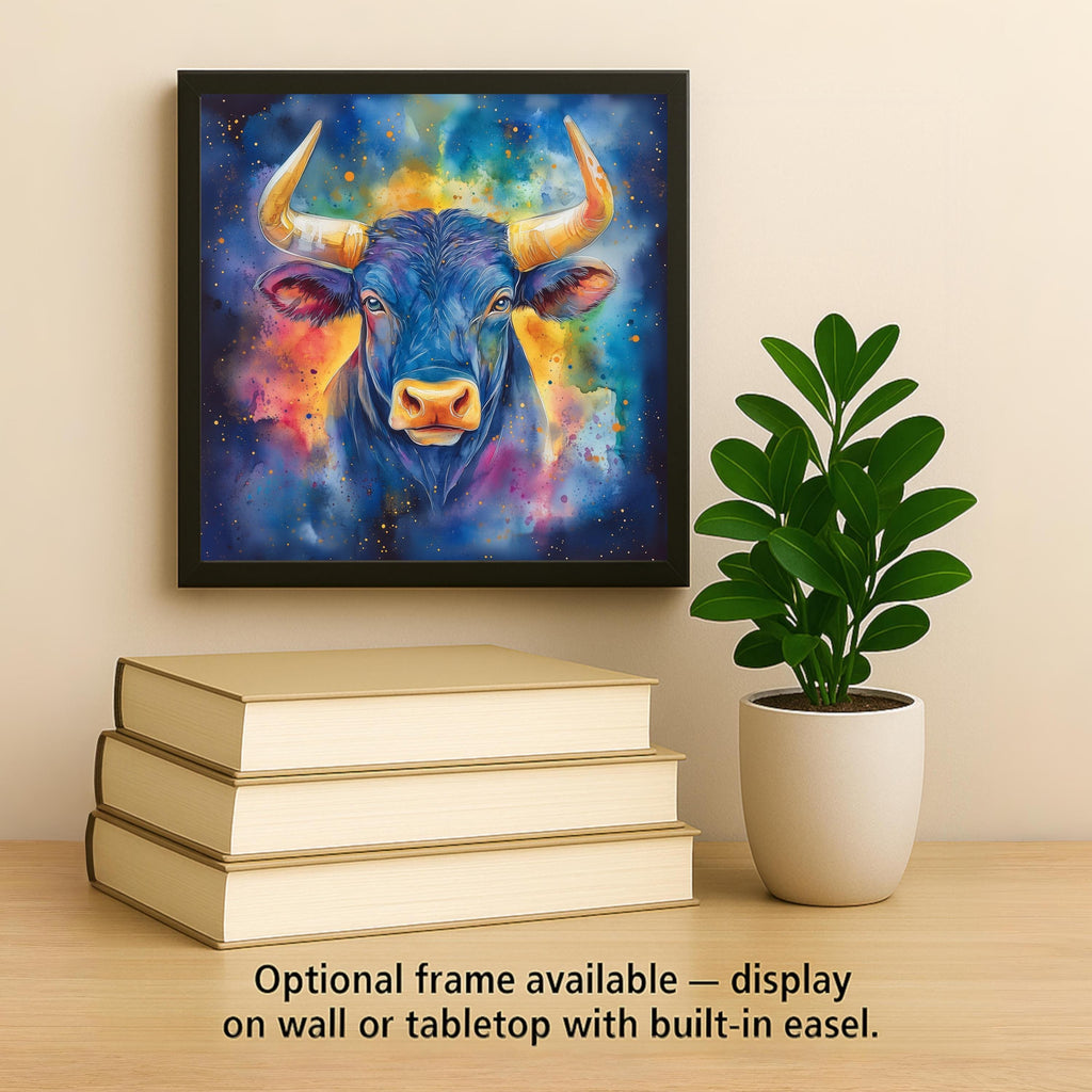 Taurus Wall Art Ceramic Tile Zodiac Gift Taurus Birthday Decor Astrology Tile Art