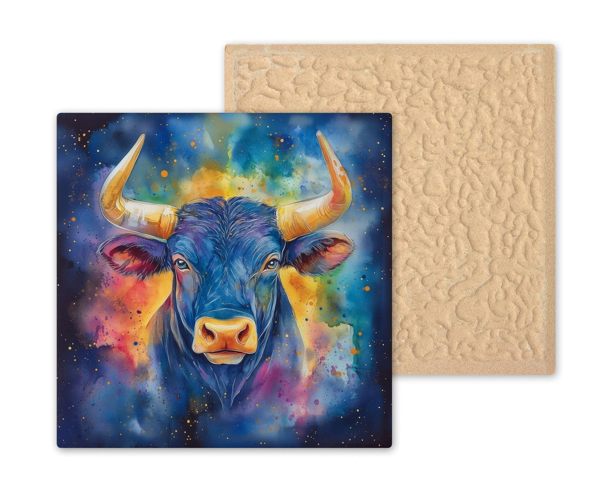 Taurus Wall Art Ceramic Tile Zodiac Gift Taurus Birthday Decor Astrology Tile Art