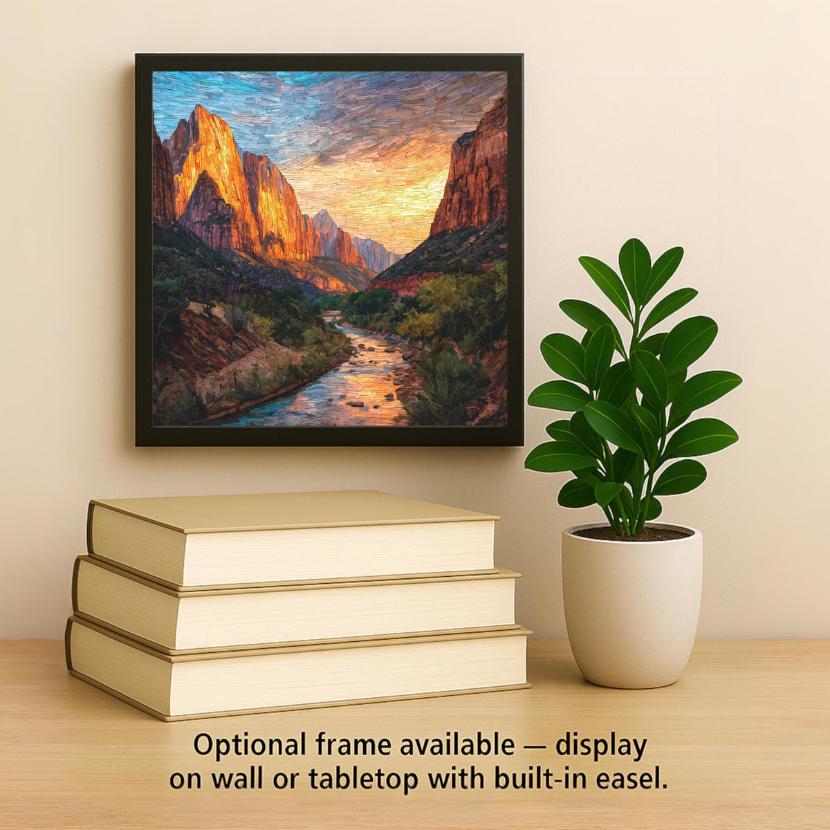 Zion National Park Wall Art Ceramic Tile Utah Gift Canyon Decor Southwest Art Nature Lover Gift Tile