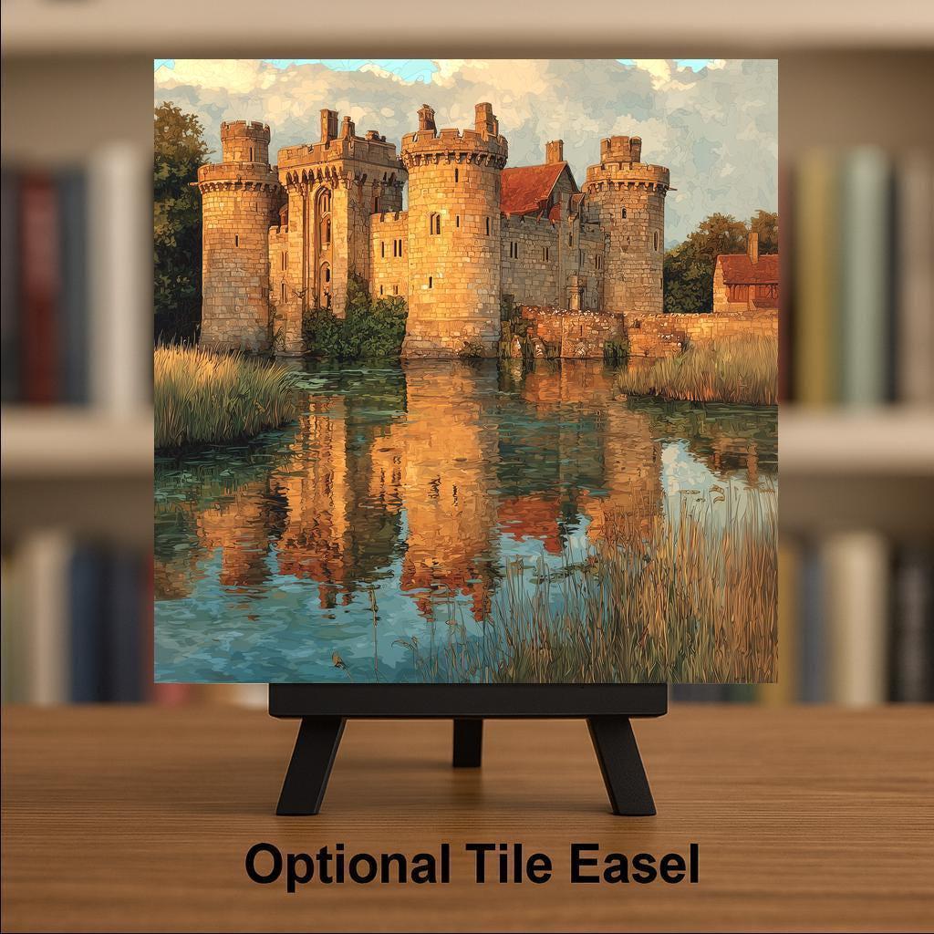 Leeds Castle Wall Art Ceramic Tile England Gift Historic Landmark Decor English Heritage Art Travel Gift Tile