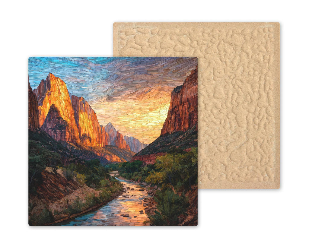 Zion National Park Wall Art Ceramic Tile Utah Gift Canyon Decor Southwest Art Nature Lover Gift Tile