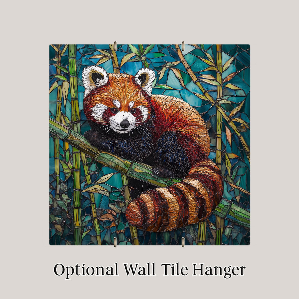 Red Panda Wall Art Ceramic Tile Wildlife Gift Red Panda Lover Decor Nature Tile Art