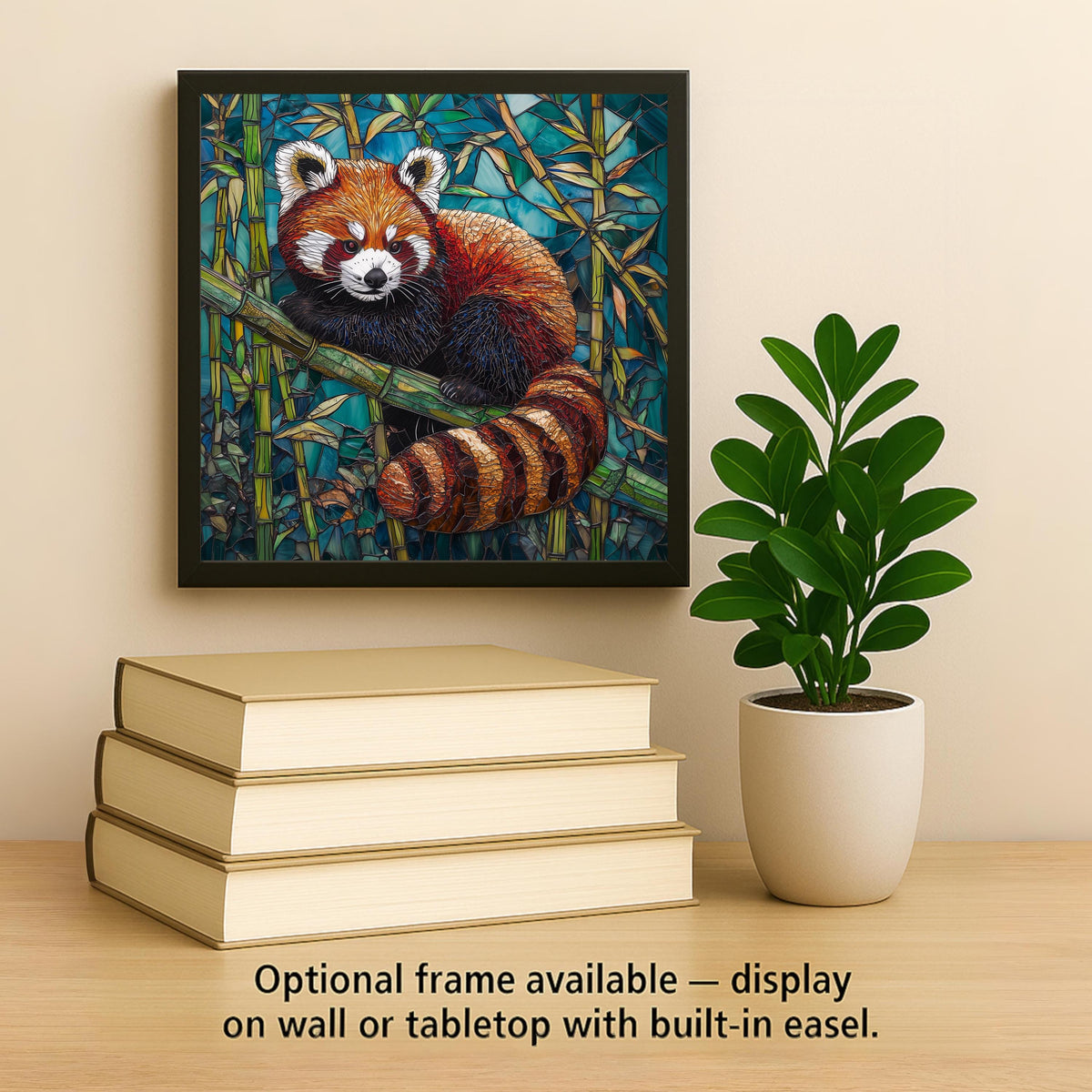 Red Panda Wall Art Ceramic Tile Wildlife Gift Red Panda Lover Decor Nature Tile Art