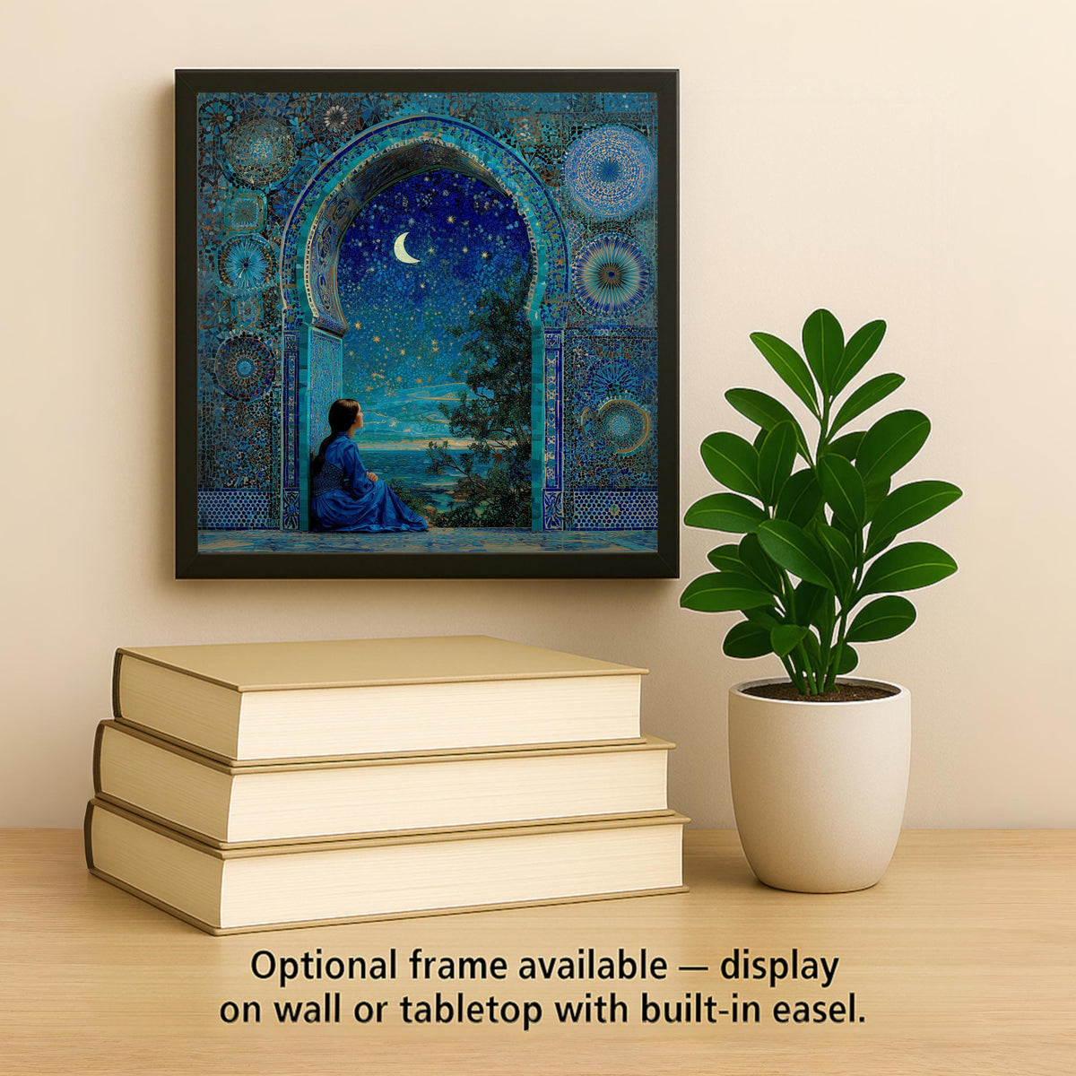 Celestial Stained Glass Style Ceramic Art Tile: Memorial Keepsake Sympathy Gift Remembrance Home Decor Wall Art