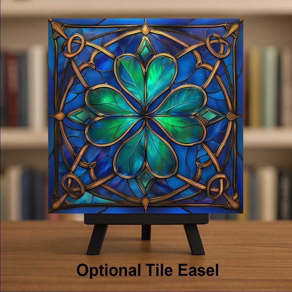 St. Patrick's Day Shamrock Ceramic Tile Art: Irish Home Decor