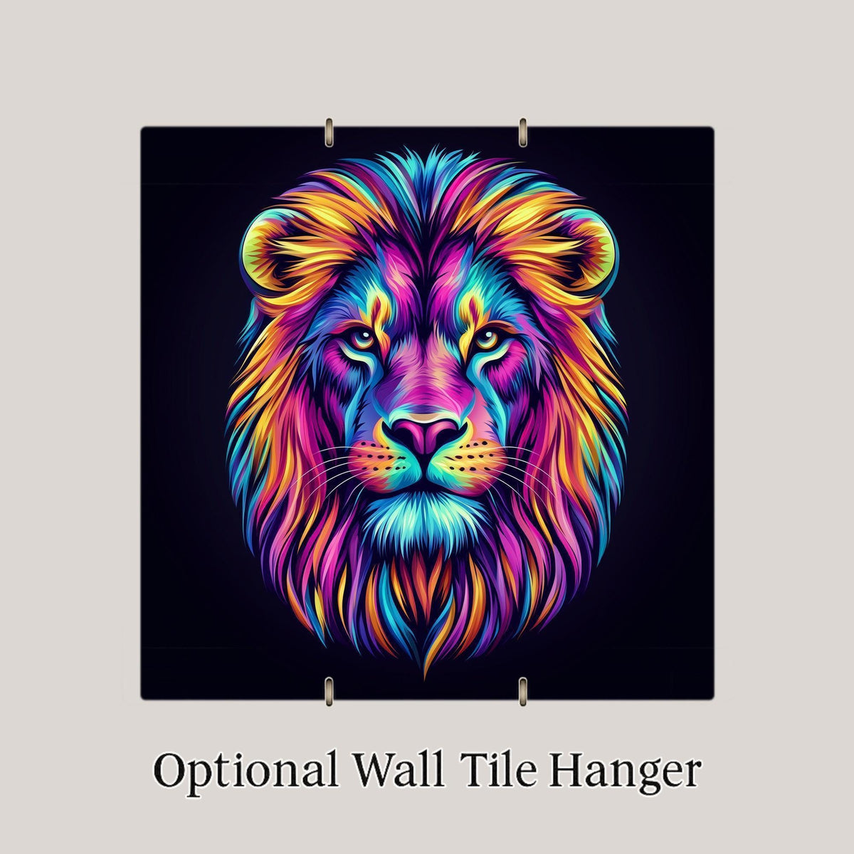 Leo Wall Art Ceramic Tile Zodiac Gift Leo Birthday Decor Lion Zodiac Tile Art