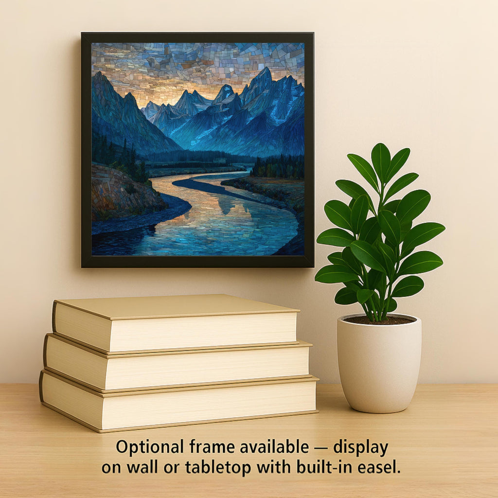 Grand Teton Wall Art Ceramic Tile Wyoming Gift Snake River Decor National Park Art Nature Lover Gift Tile