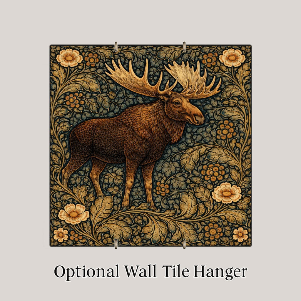 Moose Lodge Wall Art Ceramic Tile Cabin Decor Rustic Wall Decor Woodland Animal Art Lake House Decor Wildlife Home Decor