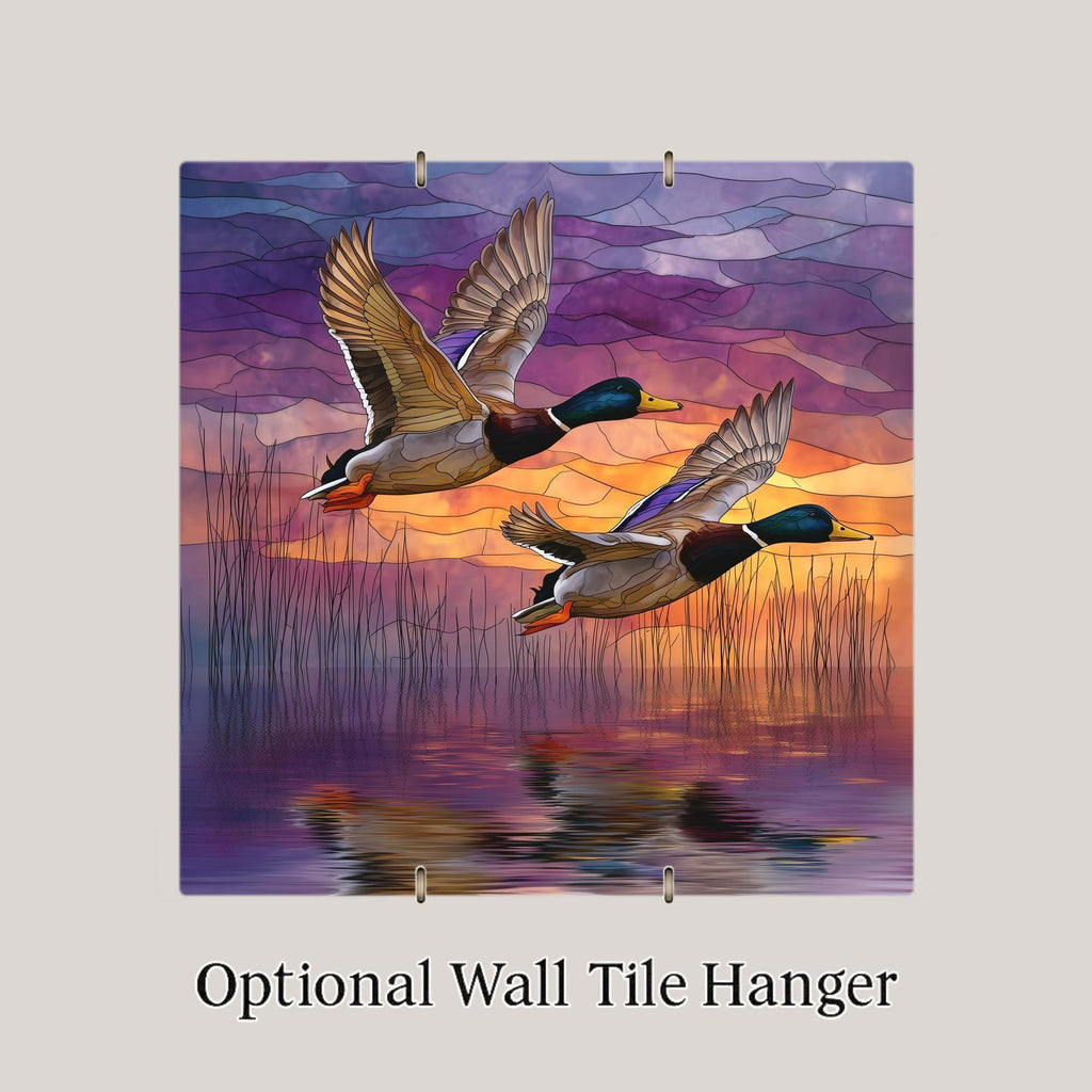 Mallard Duck Wall Art Ceramic Tile Duck Lover Gift Waterfowl Decor Wildlife Bird Tile