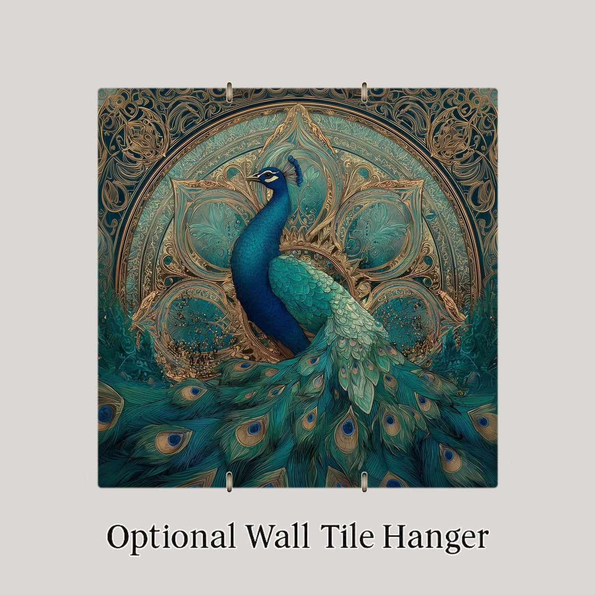 Peacock Ceramic Art Tile: Nature Wall Decor Bird Lover Gift Home Decor Wall Art Bird Lover Birdwatcher Jewel Tone Nature Art