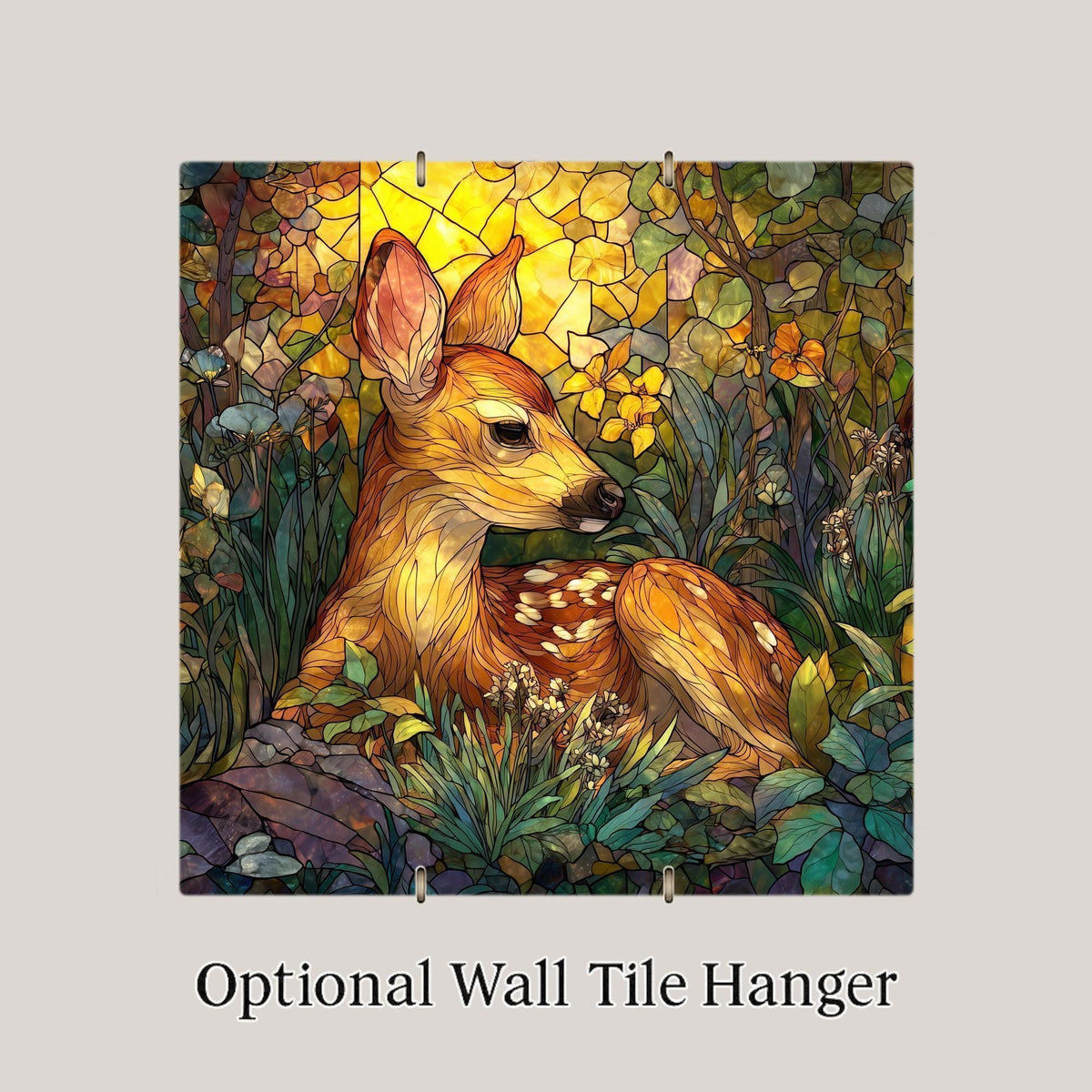Fawn Deer Wall Art Ceramic Tile Woodland Animal Gift Nature Forest Decor Nursery Art Deer Gift Tile