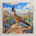 Bring the charm of Desert Southwest wall art into your home with this handmade ceramic tile featuring a captivating Roadrunner design. Perfect for bird lovers and admirers of Arizona and New Mexico art, this piece doubles as wall decor and a functional trivet or coaster. Add a touch of Mexican-inspired flair to your space and home decor with this unique and vibrant wall art!