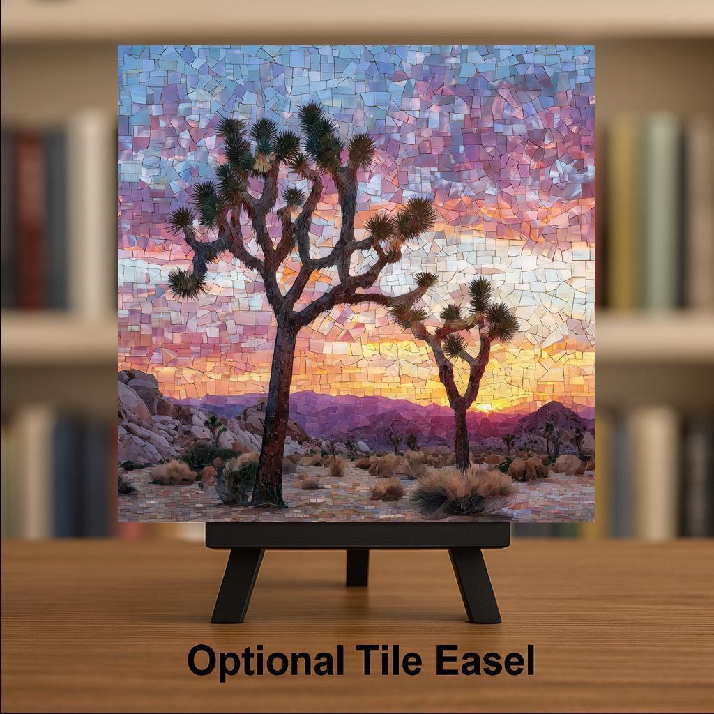 Joshua Tree Wall Art Ceramic Tile California Gift Desert Decor National Park Art Southwest Gift Tile