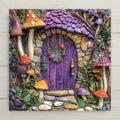 Add fantasy to your space with this mosaic fairy house ceramic tile. Features a red door cottage and vibrant garden details. Ideal for fairycore wall art, nursery decor, or as a unique handmade gift. Pairs beautifully with an optional tile easel or can be displayed on a shelf or backsplash. A whimsical accent for any enchanted home.