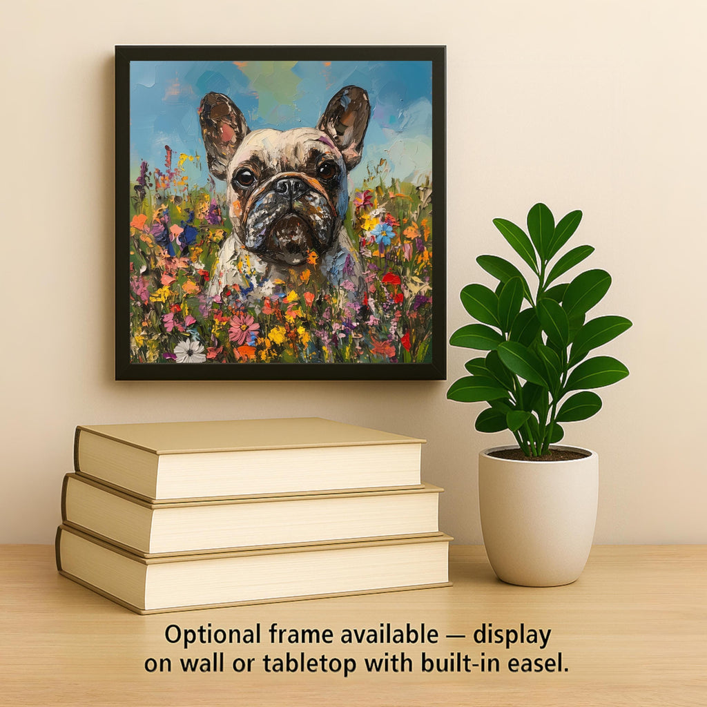 French Bulldog Wall Art Ceramic Tile – Frenchie Dog Decor, French Bulldog Lover Gift, Cute Frenchie Dog Wall Decor, Dog Lover Home Decor