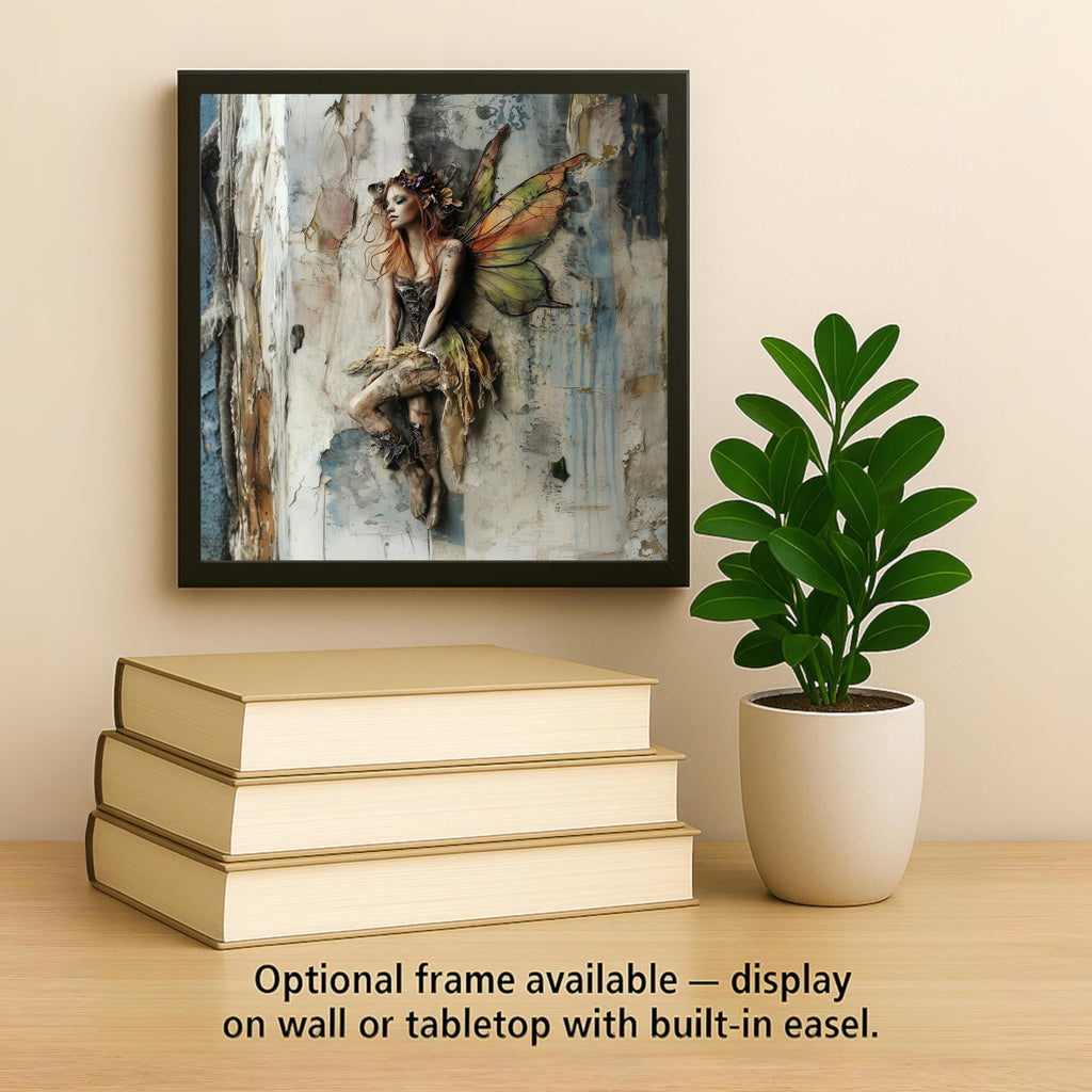Fairy Ceramic Art Tile: Cabin Wall Decor Nature Lover Gift Woodland Home Decor Wall Art