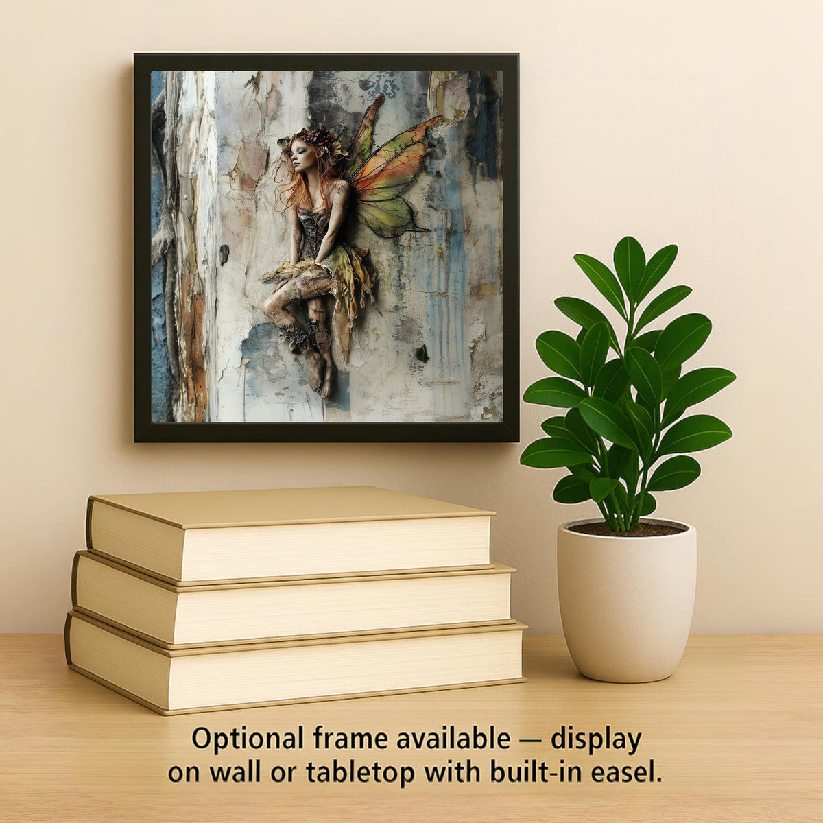 Fairy Ceramic Art Tile: Cabin Wall Decor Nature Lover Gift Woodland Home Decor Wall Art