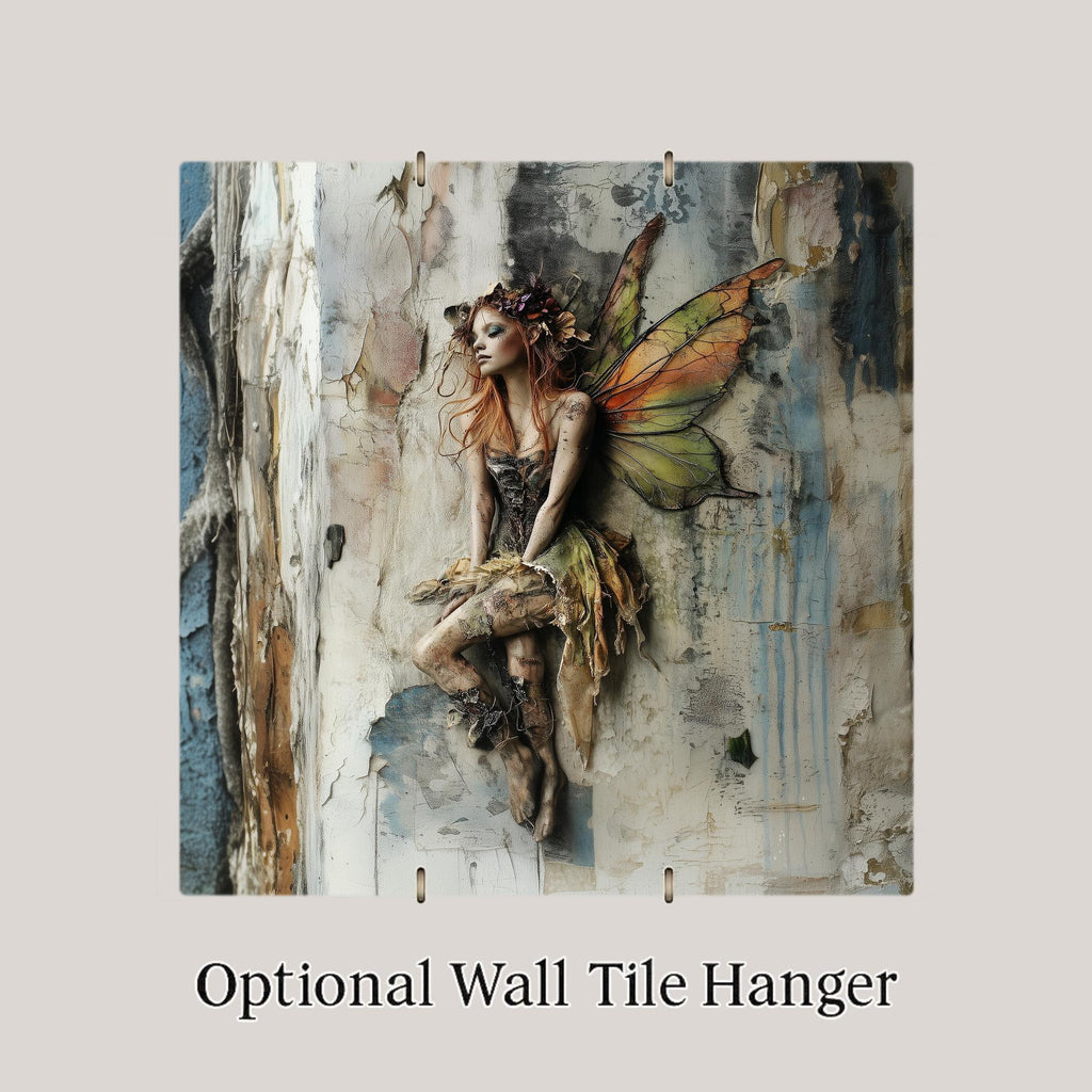 Fairy Ceramic Art Tile: Cabin Wall Decor Nature Lover Gift Woodland Home Decor Wall Art