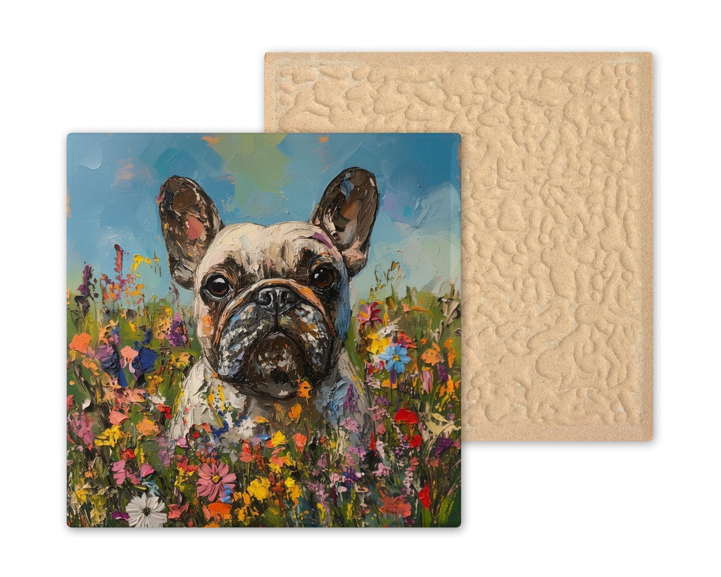 French Bulldog Wall Art Ceramic Tile – Frenchie Dog Decor, French Bulldog Lover Gift, Cute Frenchie Dog Wall Decor, Dog Lover Home Decor