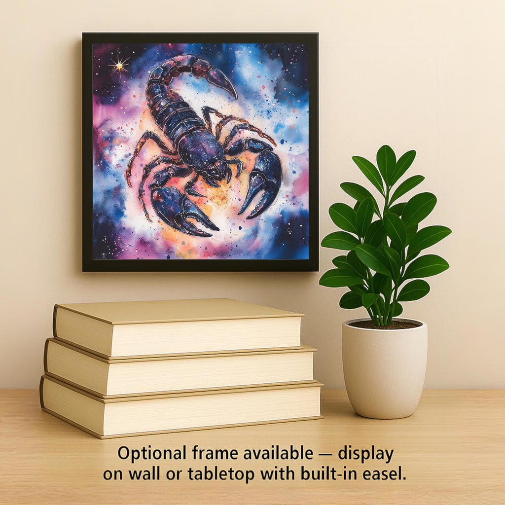 Scorpio Zodiac Ceramic Art Tile: Night Sky Wall Decor Mystical Home Decor Celestial Wall Art