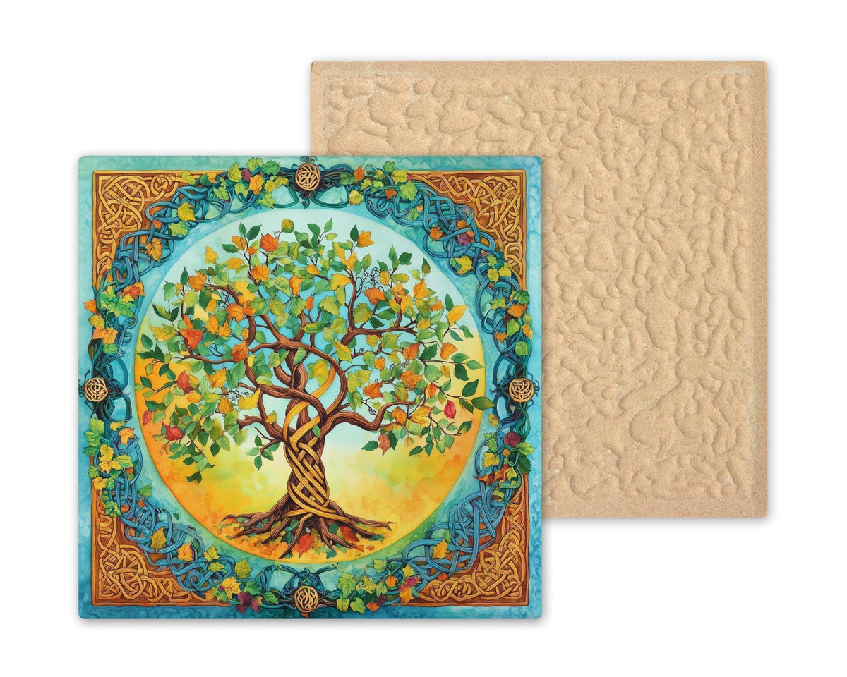Celtic Tree of Life Wall Art Ceramic Tile Wiccan Gift Pagan Decor Druid Art Celtic Heritage Gift Tile