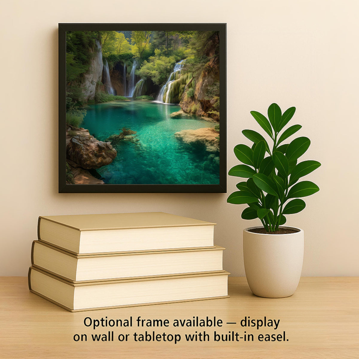 Plitvice Lakes Wall Art Ceramic Tile Croatia Gift Waterfall Decor Europe Travel Art Nature Lover Gift Tile