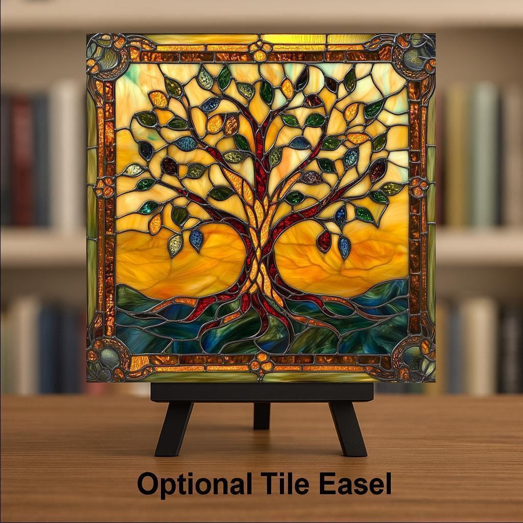 Tree of Life Wall Art Ceramic Tile Spiritual Gift Celtic Decor Nature Art Symbolic Celtic Nature Gift Place Identity