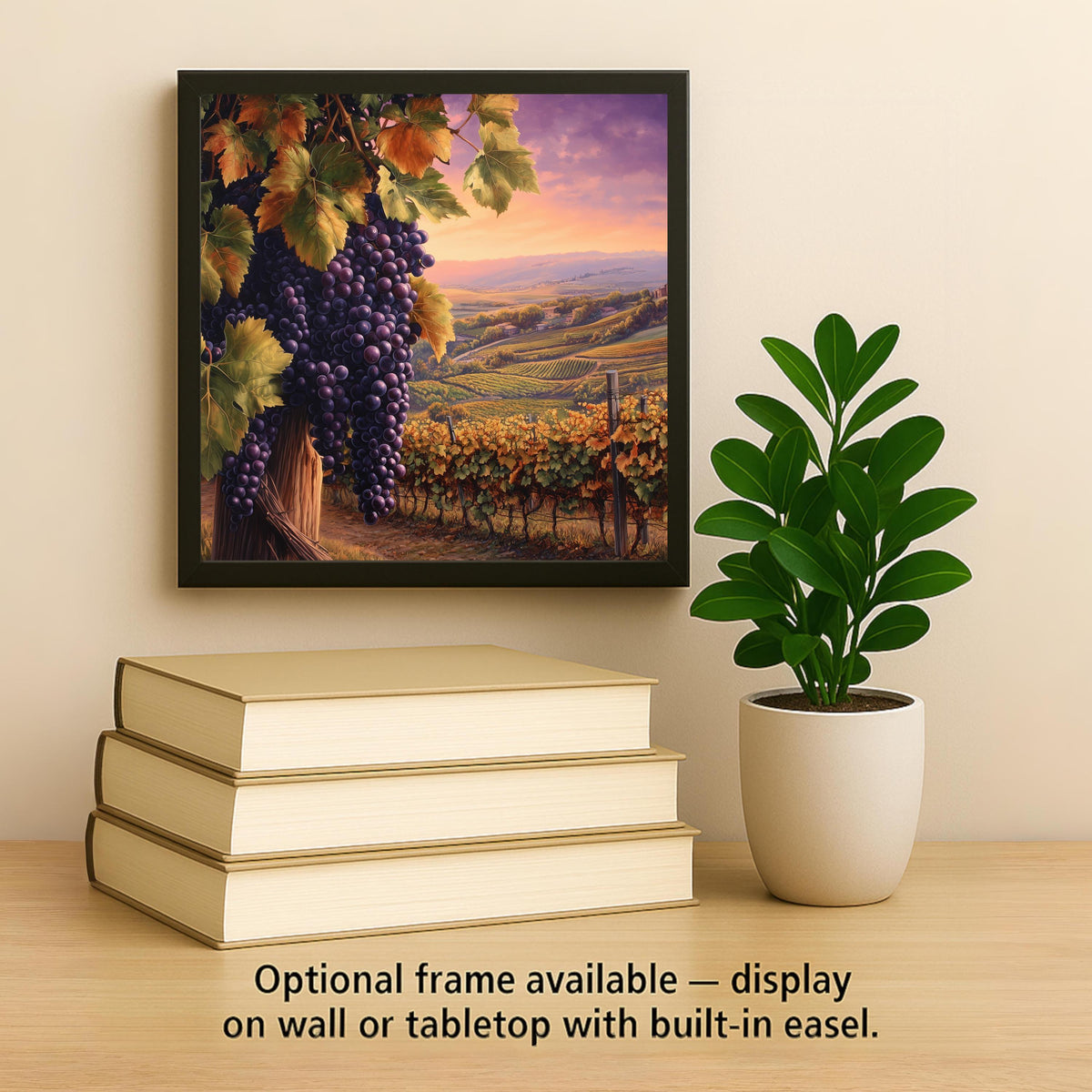 Tuscany Vineyard Ceramic Art Tile: Mediterranean Wall Decor Kitchen Accent Tuscan Home Decor Wall Art Wine Vineyard Tuscan Italian Kitchen