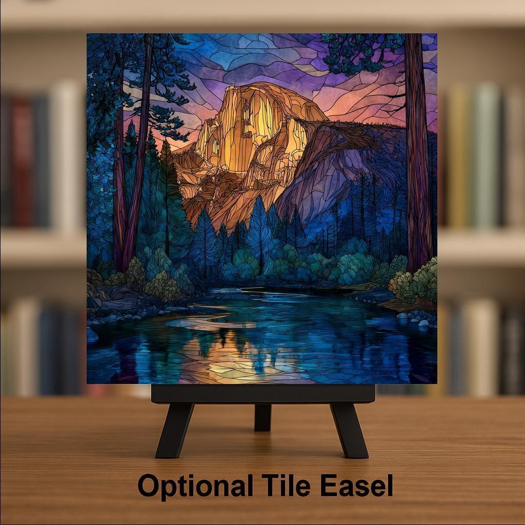 Yosemite Half Dome Wall Art Ceramic Tile California Gift National Park Decor Hiker Art Place Identity Nature Gift