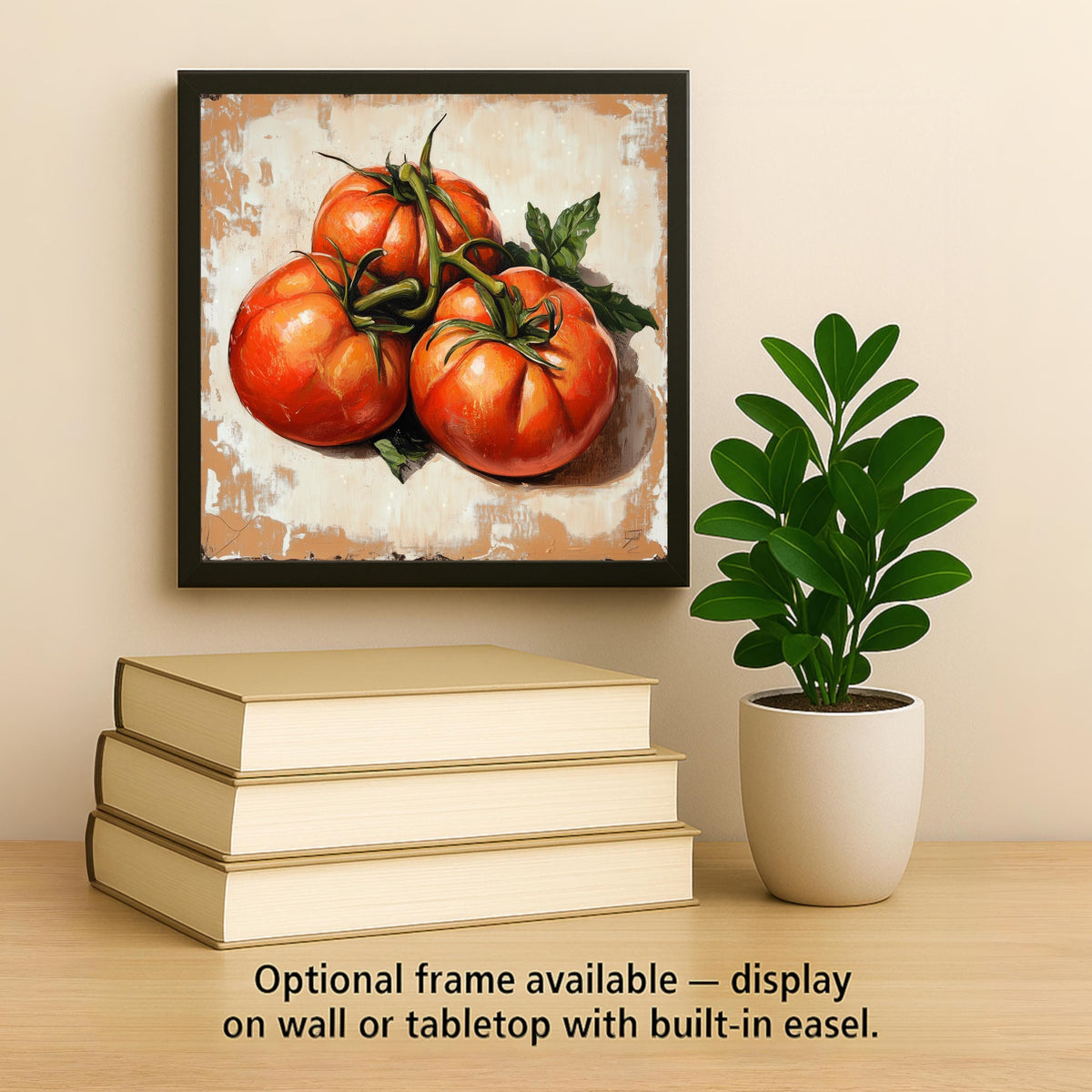 Heirloom Tomato Ceramic Art Tile: Mediterranean Wall Decor Kitchen Accent Tuscan Home Decor Wall Art Farmhouse Garden Vegetable Kitchen Art