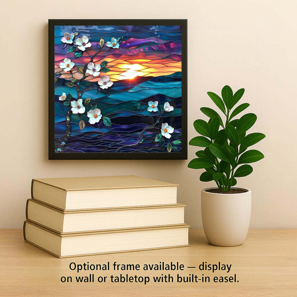 Dogwood Blossom Ceramic Art Tile: Nature Wall Decor Floral Home Decor Art Lover Gift Wall Art