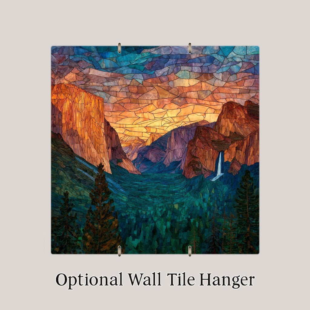 Yosemite Valley Wall Art Ceramic Tile California Gift El Capitan Decor National Park Art Hiker Gift Tile