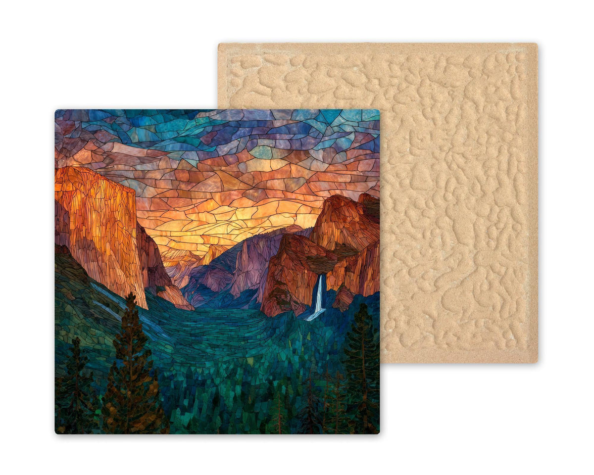 Yosemite Valley Wall Art Ceramic Tile California Gift El Capitan Decor National Park Art Hiker Gift Tile