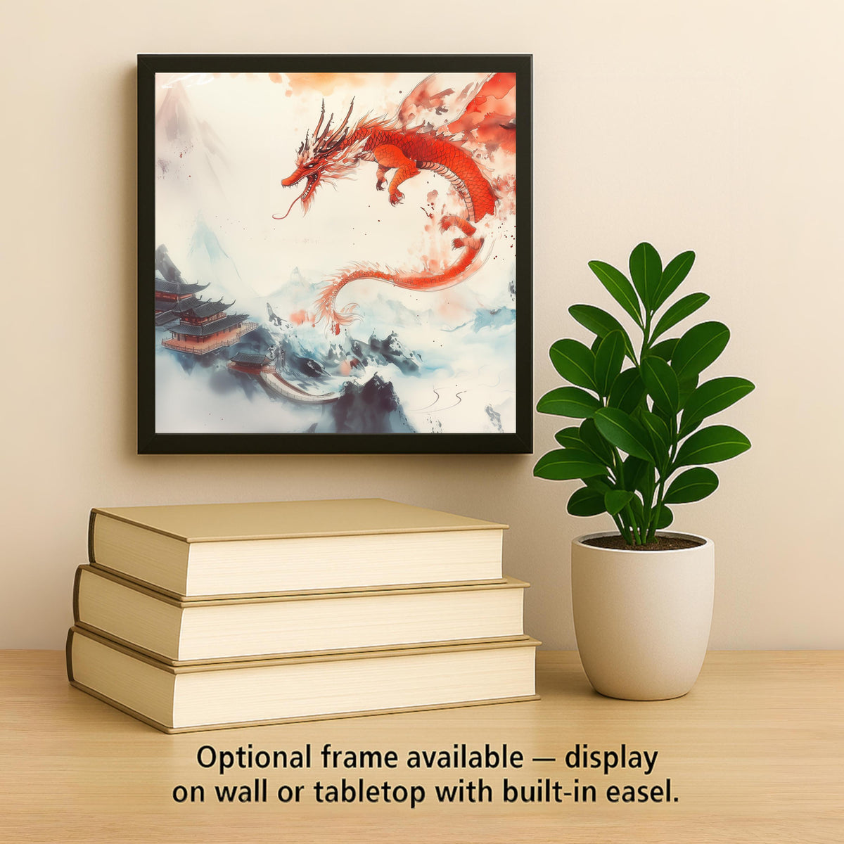 Chinese Dragon Wall Art Ceramic Tile Eastern Gift Dragon Decor Asian Art Dragon Lover Nature Home Gift Tile
