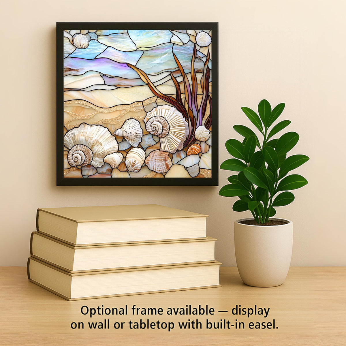 Seashell Wall Art Ceramic Tile Coastal Gift Beach House Decor Ocean Nature Art Beach Lover Nature Gift