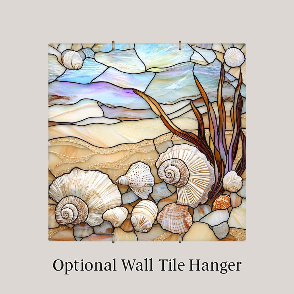 Seashell Wall Art Ceramic Tile Coastal Gift Beach House Decor Ocean Nature Art Beach Lover Nature Gift