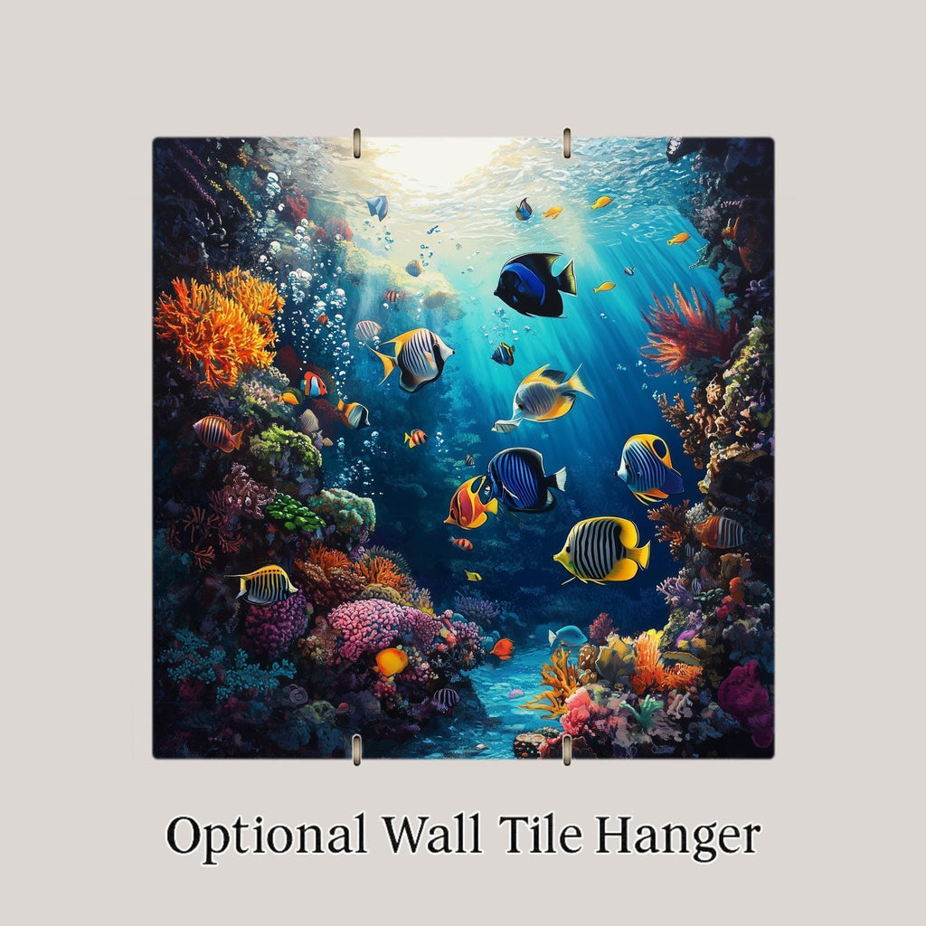 Tropical Reef Fish Wall Art Ceramic Tile Coastal Gift Nautical Decor Ocean Art Fish Lover Gift Tile