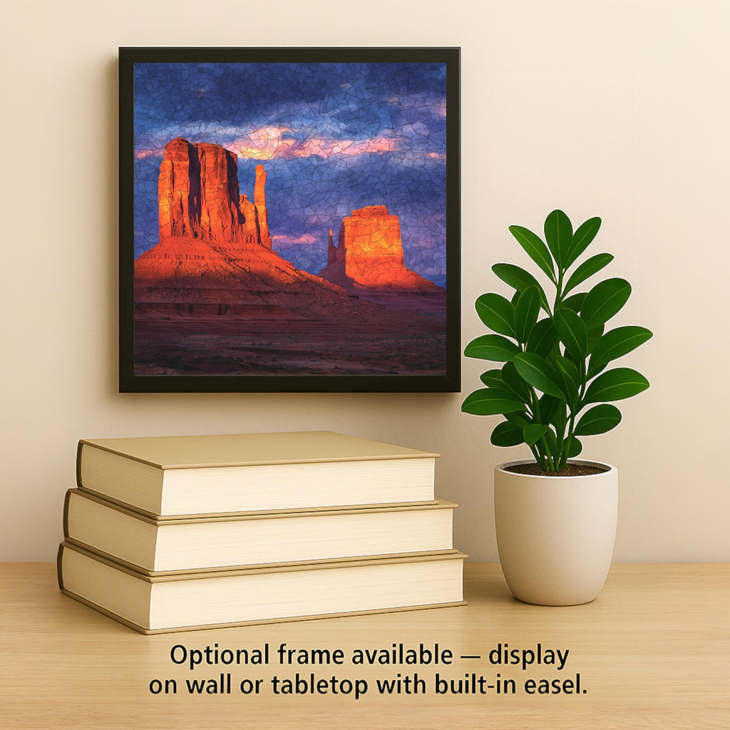 Monument Valley Wall Art Ceramic Tile Southwest Gift Desert Buttes Sunset Decor Arizona Art Travel Lover Gift Tile