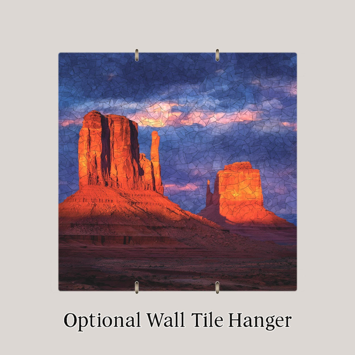 Monument Valley Wall Art Ceramic Tile Southwest Gift Desert Buttes Sunset Decor Arizona Art Travel Lover Gift Tile