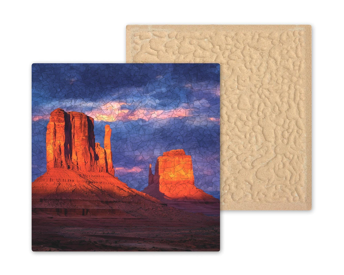 Monument Valley Wall Art Ceramic Tile Southwest Gift Desert Buttes Sunset Decor Arizona Art Travel Lover Gift Tile