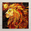 Bold and radiant, this Leo the Lion ceramic tile features glowing stained glass art in fiery hues—perfect for zodiac lovers and August birthdays. A powerful tribute to Leo’s strength, charisma, and solar energy, it makes stunning wall art or a unique astrology gift. Ideal for home décor with celestial flair.