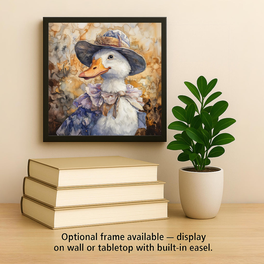 Mother Goose Ceramic Tile Wall Art Garden Goose Botanical Nature Scene Wildlife Lover Home Decor