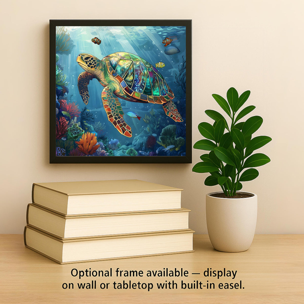 Sea Turtle Wall Art Ceramic Tile Coastal Gift Nautical Decor Ocean Wildlife Art Turtle Lover Nature Gift Tile